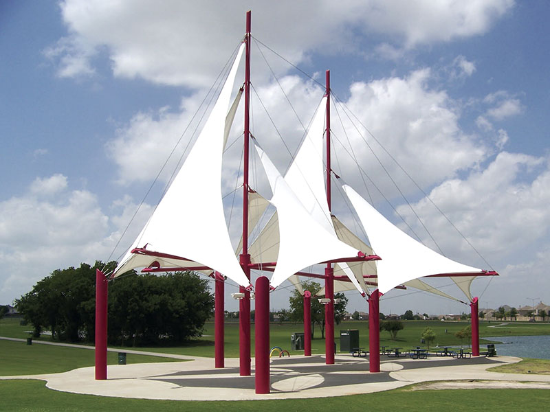 1300GSM 1500D30X32 Yüksek Mukavemetli Membran Yapısı PVC Kaplı Polyester Kumaş